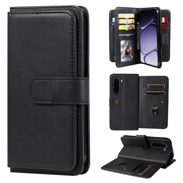 Multi-Function Wallet 10 Card Slots Leather Phone Case, For Realme 16T 5G, For Realme P4x 5G, For Realme C63 / C61 / Note 60