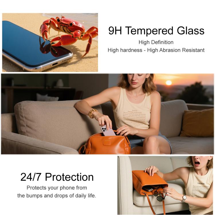 imak H Series Full Screen Tempered Glass Film, For iPhone 17 / 17 Pro / 18 Pro, For iPhone 18 Pro Max / 17 Pro Max, For iPhone 16e / 17e, For iPhone Air, For iPhone 16 Pro Max, For iPhone 16 Pro, For iPhone 16 Plus, For iPhone 16