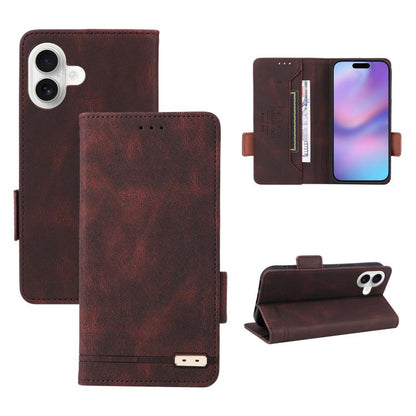 Magnetic Clasp Leather Phone Case, For iPhone 18 Pro / 17 Pro, For iPhone 18 Pro Max / 17 Pro Max, For iPhone 17e / 16e, For iPhone 17, For iPhone 16 Pro Max, For iPhone 16 Pro, For iPhone 16 Plus, For iPhone 16