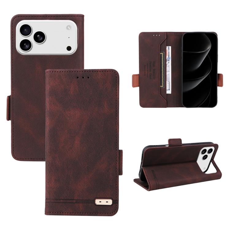 Magnetic Clasp Leather Phone Case, For iPhone 18 Pro / 17 Pro, For iPhone 18 Pro Max / 17 Pro Max, For iPhone 17e / 16e, For iPhone 17, For iPhone 16 Pro Max, For iPhone 16 Pro, For iPhone 16 Plus, For iPhone 16