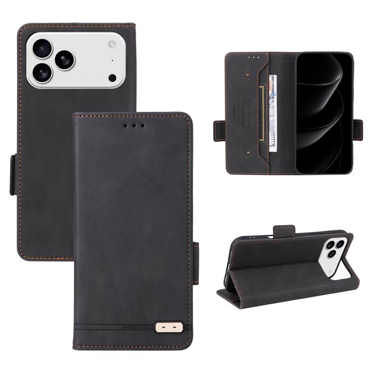 Magnetic Clasp Leather Phone Case, For iPhone 18 Pro / 17 Pro, For iPhone 18 Pro Max / 17 Pro Max, For iPhone 17e / 16e, For iPhone 17, For iPhone 16 Pro Max, For iPhone 16 Pro, For iPhone 16 Plus, For iPhone 16