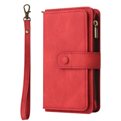 Skin Feel Multi Card Slots Zipper Wallet Leather Phone Case, For iPhone 17e / 16e, For iPhone 17 Pro Max, For iPhone 17 Pro, For iPhone 17, For iPhone Air, For iPhone 16 Pro Max, For iPhone 16 Pro, For iPhone 16 Plus, For iPhone 16