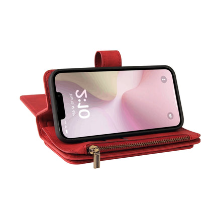 Skin Feel Multi Card Slots Zipper Wallet Leather Phone Case, For iPhone 17e / 16e, For iPhone 17 Pro Max, For iPhone 17 Pro, For iPhone 17, For iPhone Air, For iPhone 16 Pro Max, For iPhone 16 Pro, For iPhone 16 Plus, For iPhone 16