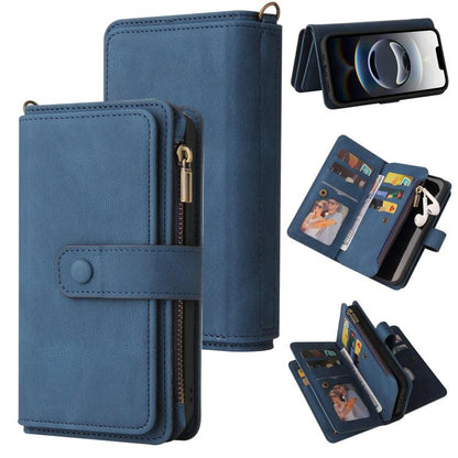 Skin Feel Multi Card Slots Zipper Wallet Leather Phone Case, For iPhone 17e / 16e, For iPhone 17 Pro Max, For iPhone 17 Pro, For iPhone 17, For iPhone Air, For iPhone 16 Pro Max, For iPhone 16 Pro, For iPhone 16 Plus, For iPhone 16