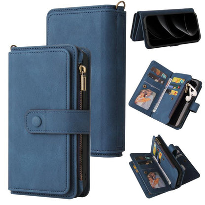 Skin Feel Multi Card Slots Zipper Wallet Leather Phone Case, For iPhone 17e / 16e, For iPhone 17 Pro Max, For iPhone 17 Pro, For iPhone 17, For iPhone Air, For iPhone 16 Pro Max, For iPhone 16 Pro, For iPhone 16 Plus, For iPhone 16