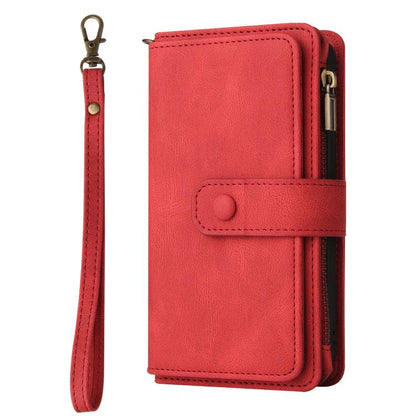 Skin Feel Multi Card Slots Zipper Wallet Leather Phone Case, For iPhone 18 Pro / 17 Pro, For iPhone 18 Pro Max / 17 Pro Max, For iPhone 17e / 16e, For iPhone 17, For iPhone Air, For iPhone 16 Pro Max, For iPhone 16 Pro, For iPhone 16 Plus, For iPhone 16
