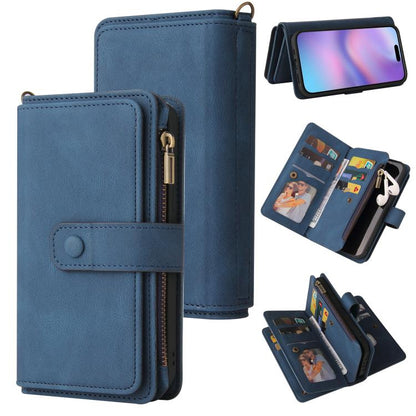Skin Feel Multi Card Slots Zipper Wallet Leather Phone Case, For iPhone 17e / 16e, For iPhone 17 Pro Max, For iPhone 17 Pro, For iPhone 17, For iPhone Air, For iPhone 16 Pro Max, For iPhone 16 Pro, For iPhone 16 Plus, For iPhone 16