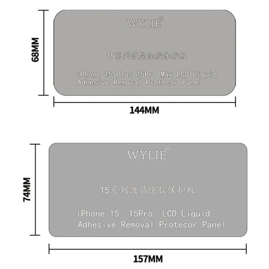 Panneau de protection pour écran LCD WYLIE, pour iPhone 15 Plus/15 Pro Max, iPhone 15/15 Pro