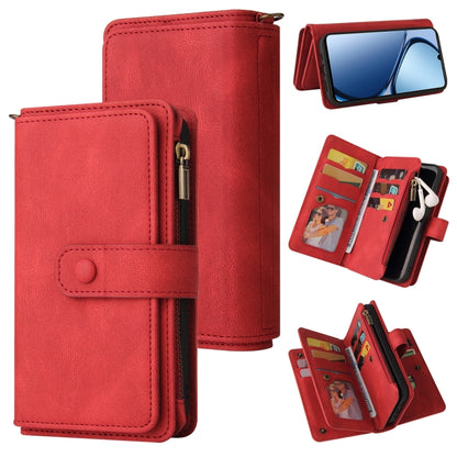 Skin Feel Multi Card Slots Zipper Wallet Leather Phone Case, For Realme 16T 5G, For Realme 16 Pro+ 5G, For Realme 16 Pro 5G, For Realme P4x 5G, For Realme C63 / C61 / Note 60