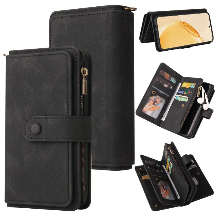 Skin Feel Multi Card Slots Zipper Wallet Leather Phone Case, For Realme 16T 5G, For Realme 16 Pro+ 5G, For Realme 16 Pro 5G, For Realme P4x 5G, For Realme C63 / C61 / Note 60