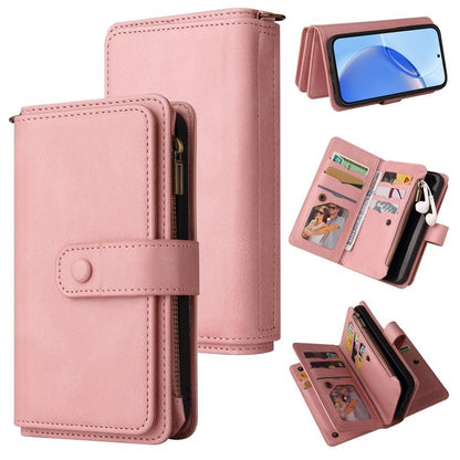 Skin Feel Multi Card Slots Zipper Wallet Leather Phone Case, For Realme 16T 5G, For Realme 16 Pro+ 5G, For Realme 16 Pro 5G, For Realme P4x 5G, For Realme C63 / C61 / Note 60