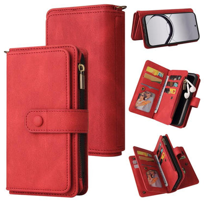 Skin Feel Multi Card Slots Zipper Wallet Leather Phone Case, For Realme 16T 5G, For Realme 16 Pro+ 5G, For Realme 16 Pro 5G, For Realme C63 / C61 / Note 60