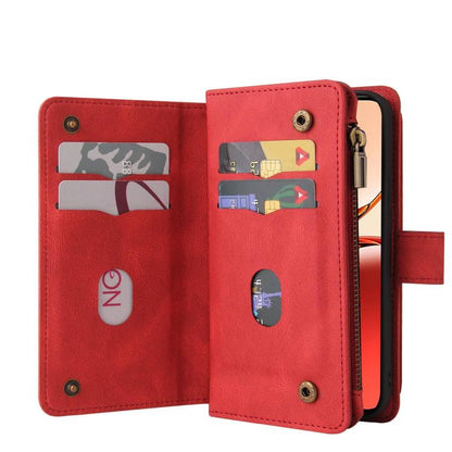 Skin Feel Multi Card Slots Zipper Wallet Leather Phone Case, For Realme 16T 5G, For Realme 16 Pro+ 5G, For Realme 16 Pro 5G, For Realme C63 / C61 / Note 60