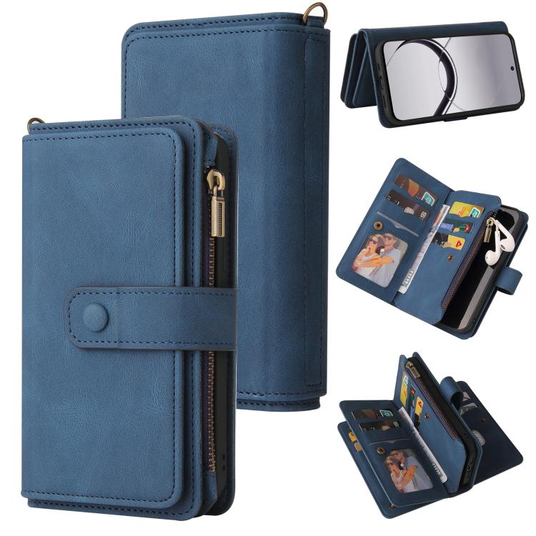Skin Feel Multi Card Slots Zipper Wallet Leather Phone Case, For Realme 16T 5G, For Realme 16 Pro+ 5G, For Realme 16 Pro 5G, For Realme C63 / C61 / Note 60