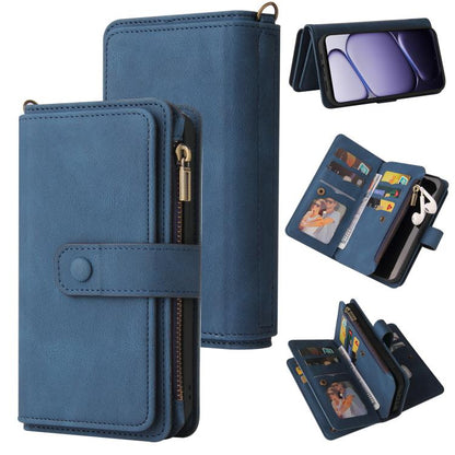 Skin Feel Multi Card Slots Zipper Wallet Leather Phone Case, For Realme 16T 5G, For Realme 16 Pro+ 5G, For Realme 16 Pro 5G, For Realme P4x 5G, For Realme C63 / C61 / Note 60