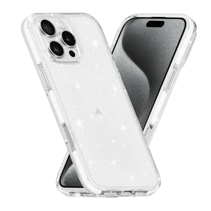 Dual Color Clear Glitter TPU + TPE Full Coverage Phone Case, For iPhone 17 Pro Max, For iPhone 17 Pro, For iPhone 17, For iPhone Air, For iPhone 16 Pro Max, For iPhone 16 Pro, For iPhone 16 Plus, For iPhone 16, For iPhone 15 Pro Max, For iPhone 15 Pro ...