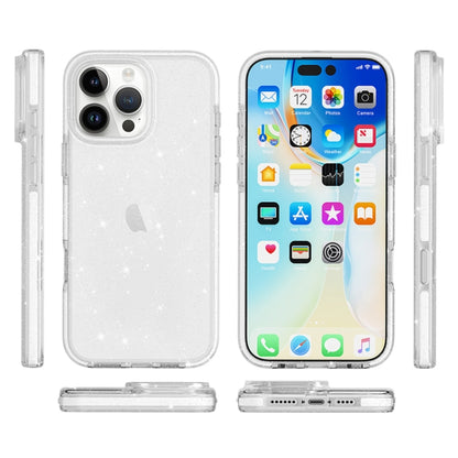 Dual Color Clear Glitter TPU + TPE Full Coverage Phone Case, For iPhone 17 Pro Max, For iPhone 17 Pro, For iPhone 17, For iPhone Air, For iPhone 16 Pro Max, For iPhone 16 Pro, For iPhone 16 Plus, For iPhone 16, For iPhone 15 Pro Max, For iPhone 15 Pro ...