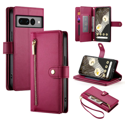 Nine Card-slot Zipper Wallet Bag Leather Phone Case, For Google Pixel 11 Pro XL, For Google Pixel 11 / Pixel 11 Pro, For Google Pixel 10a, For Google Pixel 9a, For Google Pixel 9 Pro XL, For Google Pixel 9 / 9 Pro, For Google Pixel 8a                  ...