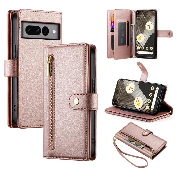 Nine Card-slot Zipper Wallet Bag Leather Phone Case, For Google Pixel 11 Pro XL, For Google Pixel 11 / Pixel 11 Pro, For Google Pixel 10a, For Google Pixel 9a, For Google Pixel 9 Pro XL, For Google Pixel 9 / 9 Pro, For Google Pixel 8a                  ...
