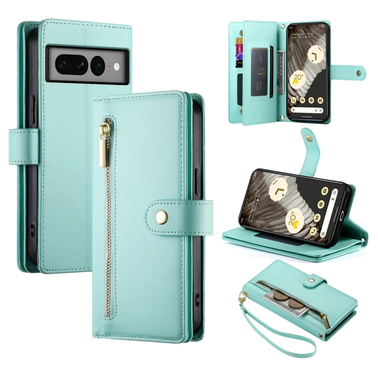 Nine Card-slot Zipper Wallet Bag Leather Phone Case, For Google Pixel 11 Pro XL, For Google Pixel 11 / Pixel 11 Pro, For Google Pixel 10a, For Google Pixel 9a, For Google Pixel 9 Pro XL, For Google Pixel 9 / 9 Pro, For Google Pixel 8a                  ...