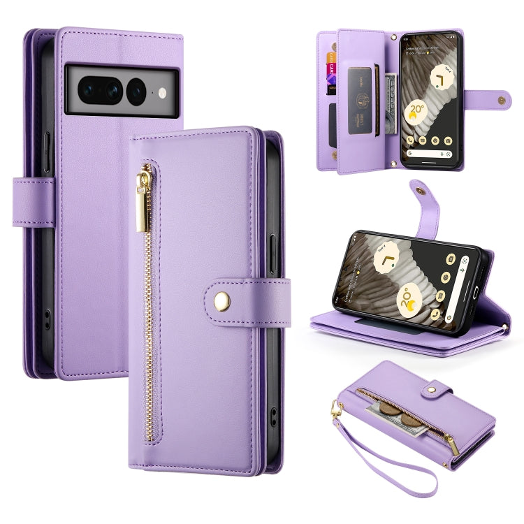 Nine Card-slot Zipper Wallet Bag Leather Phone Case, For Google Pixel 11 Pro XL, For Google Pixel 11 / Pixel 11 Pro, For Google Pixel 10a, For Google Pixel 9a, For Google Pixel 9 Pro XL, For Google Pixel 9 / 9 Pro, For Google Pixel 8a                  ...