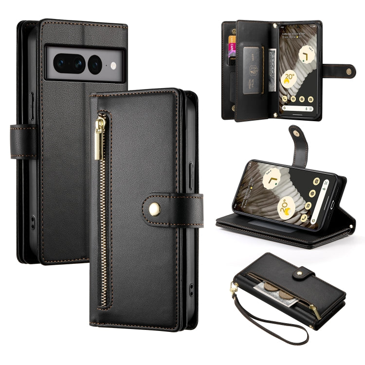Nine Card-slot Zipper Wallet Bag Leather Phone Case, For Google Pixel 11 Pro XL, For Google Pixel 11 / Pixel 11 Pro, For Google Pixel 10a, For Google Pixel 9a, For Google Pixel 9 Pro XL, For Google Pixel 9 / 9 Pro, For Google Pixel 8a                  ...