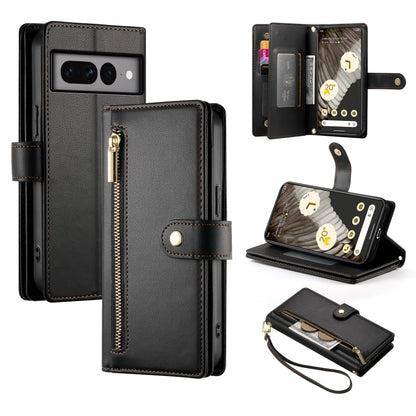 Nine Card-slot Zipper Wallet Bag Leather Phone Case, For Google Pixel 11 Pro XL, For Google Pixel 11 / Pixel 11 Pro, For Google Pixel 10a, For Google Pixel 9a, For Google Pixel 9 Pro XL, For Google Pixel 9 / 9 Pro, For Google Pixel 8a                  ...