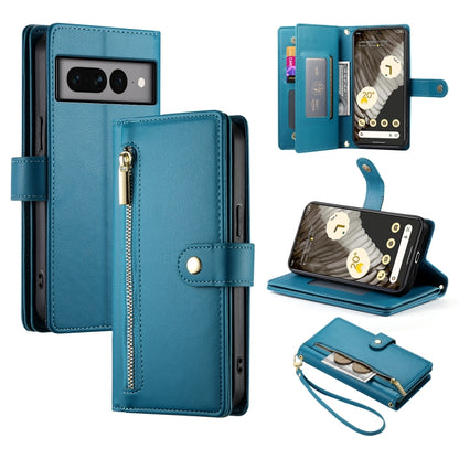 Nine Card-slot Zipper Wallet Bag Leather Phone Case, For Google Pixel 11 Pro XL, For Google Pixel 11 / Pixel 11 Pro, For Google Pixel 10a, For Google Pixel 9a, For Google Pixel 9 Pro XL, For Google Pixel 9 / 9 Pro, For Google Pixel 8a                  ...