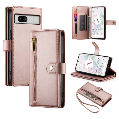 Nine Card-slot Zipper Wallet Bag Leather Phone Case, For Google Pixel 11 Pro XL, For Google Pixel 11 / Pixel 11 Pro, For Google Pixel 10a, For Google Pixel 9a, For Google Pixel 9 Pro XL, For Google Pixel 9 / 9 Pro, For Google Pixel 8a                  ...