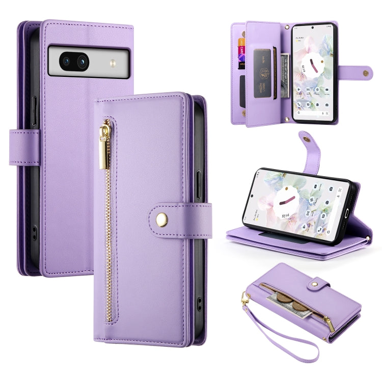Nine Card-slot Zipper Wallet Bag Leather Phone Case, For Google Pixel 11 Pro XL, For Google Pixel 11 / Pixel 11 Pro, For Google Pixel 10a, For Google Pixel 9a, For Google Pixel 9 Pro XL, For Google Pixel 9 / 9 Pro, For Google Pixel 8a                  ...