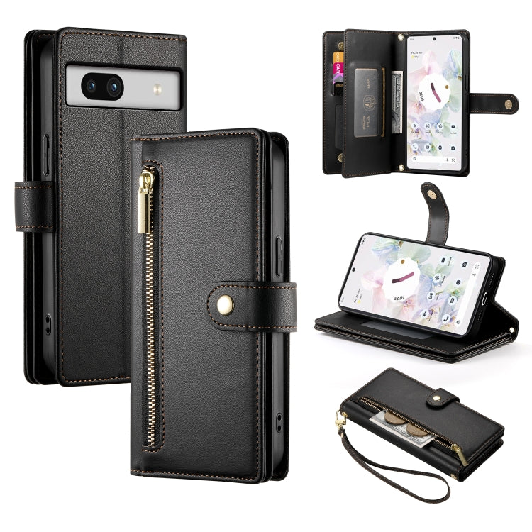 Nine Card-slot Zipper Wallet Bag Leather Phone Case, For Google Pixel 11 Pro XL, For Google Pixel 11 / Pixel 11 Pro, For Google Pixel 10a, For Google Pixel 9a, For Google Pixel 9 Pro XL, For Google Pixel 9 / 9 Pro, For Google Pixel 8a                  ...