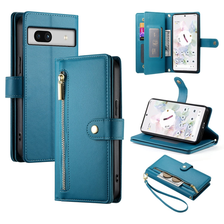 Nine Card-slot Zipper Wallet Bag Leather Phone Case, For Google Pixel 11 Pro XL, For Google Pixel 11 / Pixel 11 Pro, For Google Pixel 10a, For Google Pixel 9a, For Google Pixel 9 Pro XL, For Google Pixel 9 / 9 Pro, For Google Pixel 8a                  ...