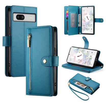 Nine Card-slot Zipper Wallet Bag Leather Phone Case, For Google Pixel 11 Pro XL, For Google Pixel 11 / Pixel 11 Pro, For Google Pixel 10a, For Google Pixel 9a, For Google Pixel 9 Pro XL, For Google Pixel 9 / 9 Pro, For Google Pixel 8a                  ...