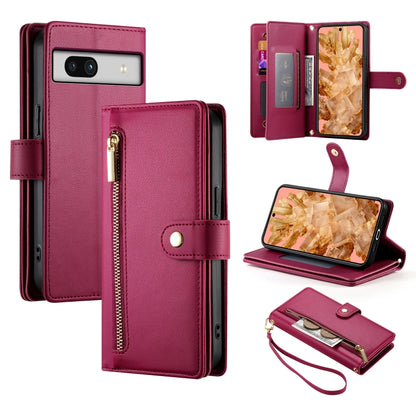 Nine Card-slot Zipper Wallet Bag Leather Phone Case, For Google Pixel 11 Pro XL, For Google Pixel 11 / Pixel 11 Pro, For Google Pixel 10a, For Google Pixel 9a, For Google Pixel 9 Pro XL, For Google Pixel 9 / 9 Pro, For Google Pixel 8a                  ...