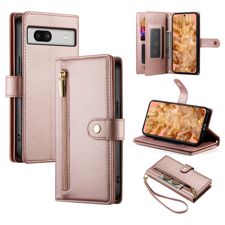 Nine Card-slot Zipper Wallet Bag Leather Phone Case, For Google Pixel 11 Pro XL, For Google Pixel 11 / Pixel 11 Pro, For Google Pixel 10a, For Google Pixel 9a, For Google Pixel 9 Pro XL, For Google Pixel 9 / 9 Pro, For Google Pixel 8a                  ...