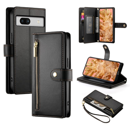 Nine Card-slot Zipper Wallet Bag Leather Phone Case, For Google Pixel 11 Pro XL, For Google Pixel 11 / Pixel 11 Pro, For Google Pixel 10a, For Google Pixel 9a, For Google Pixel 9 Pro XL, For Google Pixel 9 / 9 Pro, For Google Pixel 8a                  ...