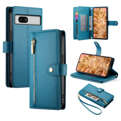 Nine Card-slot Zipper Wallet Bag Leather Phone Case, For Google Pixel 11 Pro XL, For Google Pixel 11 / Pixel 11 Pro, For Google Pixel 10a, For Google Pixel 9a, For Google Pixel 9 Pro XL, For Google Pixel 9 / 9 Pro, For Google Pixel 8a                  ...