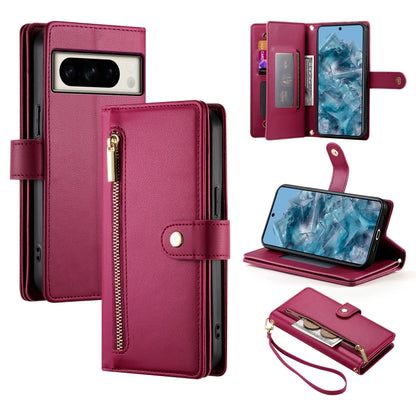 Nine Card-slot Zipper Wallet Bag Leather Phone Case, For Google Pixel 11 Pro XL, For Google Pixel 11 / Pixel 11 Pro, For Google Pixel 10a, For Google Pixel 9a, For Google Pixel 9 Pro XL, For Google Pixel 9 / 9 Pro, For Google Pixel 8a                  ...