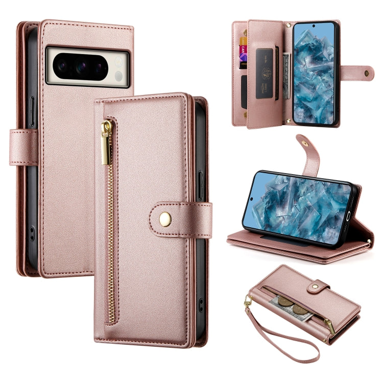 Nine Card-slot Zipper Wallet Bag Leather Phone Case, For Google Pixel 11 Pro XL, For Google Pixel 11 / Pixel 11 Pro, For Google Pixel 10a, For Google Pixel 9a, For Google Pixel 9 Pro XL, For Google Pixel 9 / 9 Pro, For Google Pixel 8a                  ...