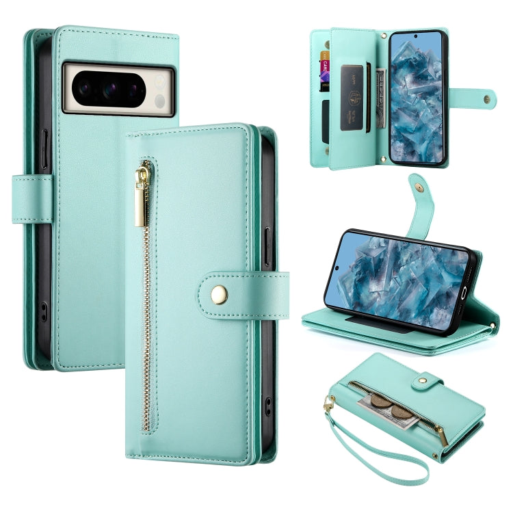 Nine Card-slot Zipper Wallet Bag Leather Phone Case, For Google Pixel 11 Pro XL, For Google Pixel 11 / Pixel 11 Pro, For Google Pixel 10a, For Google Pixel 9a, For Google Pixel 9 Pro XL, For Google Pixel 9 / 9 Pro, For Google Pixel 8a                  ...