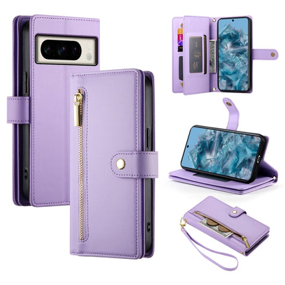 Nine Card-slot Zipper Wallet Bag Leather Phone Case, For Google Pixel 11 Pro XL, For Google Pixel 11 / Pixel 11 Pro, For Google Pixel 10a, For Google Pixel 9a, For Google Pixel 9 Pro XL, For Google Pixel 9 / 9 Pro, For Google Pixel 8a                  ...