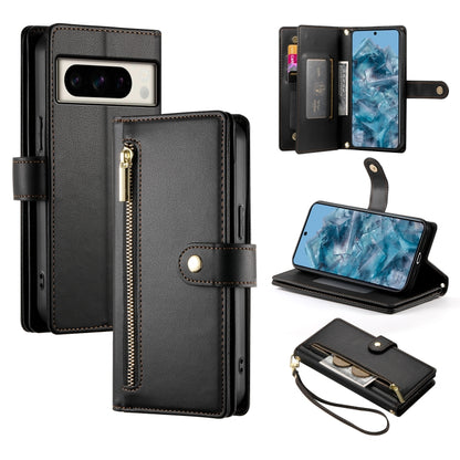 Nine Card-slot Zipper Wallet Bag Leather Phone Case, For Google Pixel 11 Pro XL, For Google Pixel 11 / Pixel 11 Pro, For Google Pixel 10a, For Google Pixel 9a, For Google Pixel 9 Pro XL, For Google Pixel 9 / 9 Pro, For Google Pixel 8a                  ...