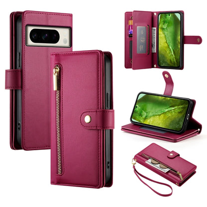 Nine Card-slot Zipper Wallet Bag Leather Phone Case, For Google Pixel 11 Pro XL, For Google Pixel 11 / Pixel 11 Pro, For Google Pixel 10a, For Google Pixel 9a, For Google Pixel 9 Pro XL, For Google Pixel 9 / 9 Pro, For Google Pixel 8a                  ...