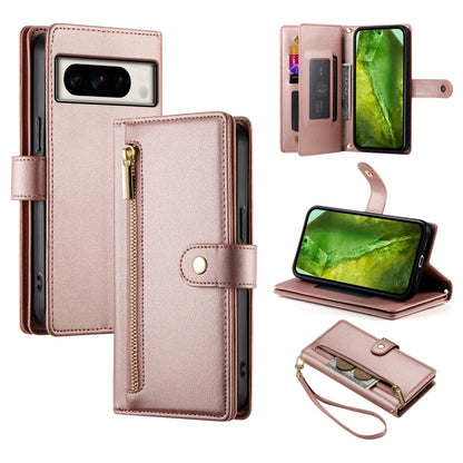 Nine Card-slot Zipper Wallet Bag Leather Phone Case, For Google Pixel 11 Pro XL, For Google Pixel 11 / Pixel 11 Pro, For Google Pixel 10a, For Google Pixel 9a, For Google Pixel 9 Pro XL, For Google Pixel 9 / 9 Pro, For Google Pixel 8a                  ...