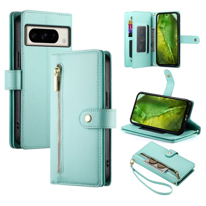 Nine Card-slot Zipper Wallet Bag Leather Phone Case, For Google Pixel 11 Pro XL, For Google Pixel 11 / Pixel 11 Pro, For Google Pixel 10a, For Google Pixel 9a, For Google Pixel 9 Pro XL, For Google Pixel 9 / 9 Pro, For Google Pixel 8a                  ...