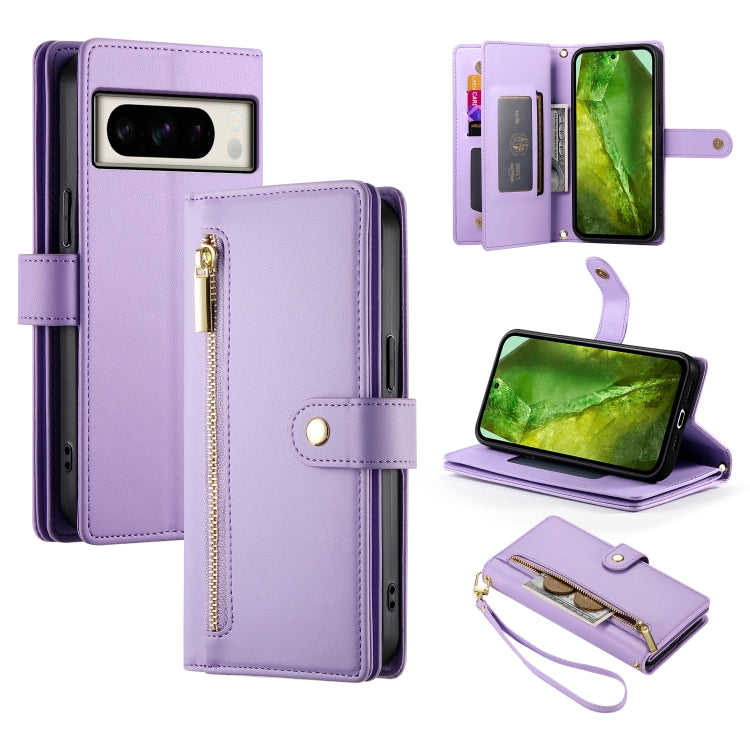 Nine Card-slot Zipper Wallet Bag Leather Phone Case, For Google Pixel 11 Pro XL, For Google Pixel 11 / Pixel 11 Pro, For Google Pixel 10a, For Google Pixel 9a, For Google Pixel 9 Pro XL, For Google Pixel 9 / 9 Pro, For Google Pixel 8a                  ...
