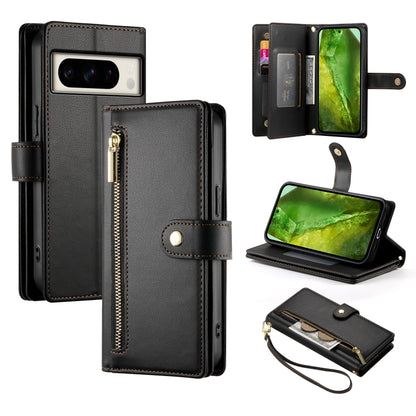 Nine Card-slot Zipper Wallet Bag Leather Phone Case, For Google Pixel 11 Pro XL, For Google Pixel 11 / Pixel 11 Pro, For Google Pixel 10a, For Google Pixel 9a, For Google Pixel 9 Pro XL, For Google Pixel 9 / 9 Pro, For Google Pixel 8a                  ...