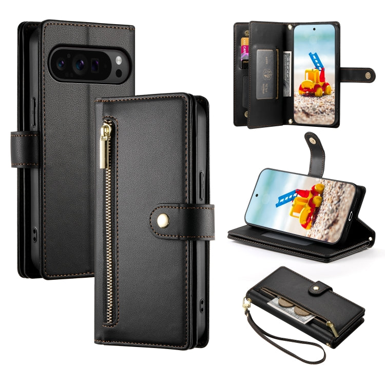 Nine Card-slot Zipper Wallet Bag Leather Phone Case, For Google Pixel 11 Pro XL, For Google Pixel 11 / Pixel 11 Pro, For Google Pixel 10a, For Google Pixel 9a, For Google Pixel 9 Pro XL, For Google Pixel 9 / 9 Pro, For Google Pixel 8a                  ...