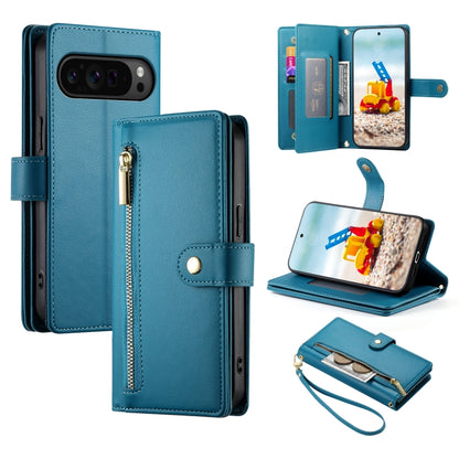 Nine Card-slot Zipper Wallet Bag Leather Phone Case, For Google Pixel 11 Pro XL, For Google Pixel 11 / Pixel 11 Pro, For Google Pixel 10a, For Google Pixel 9a, For Google Pixel 9 Pro XL, For Google Pixel 9 / 9 Pro, For Google Pixel 8a                  ...