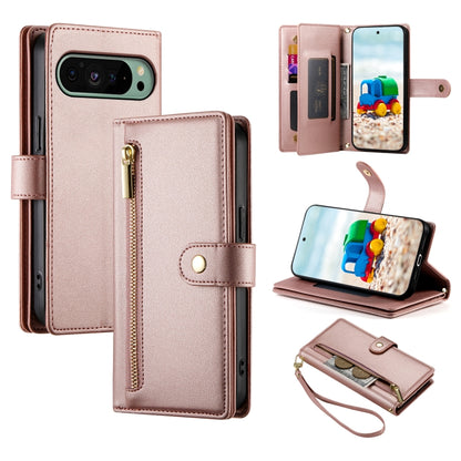 Nine Card-slot Zipper Wallet Bag Leather Phone Case, For Google Pixel 11 Pro XL, For Google Pixel 11 / Pixel 11 Pro, For Google Pixel 10a, For Google Pixel 9a, For Google Pixel 9 Pro XL, For Google Pixel 9 / 9 Pro, For Google Pixel 8a                  ...